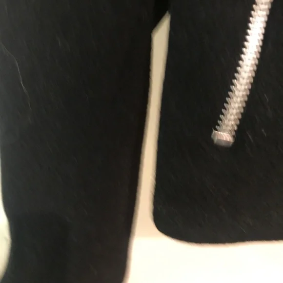 BlACK WOOL MOTORCYCLE JACKET: STEPHEN SPROUSE MUSEUM PIECE SIZE M - Picture 10 of 14